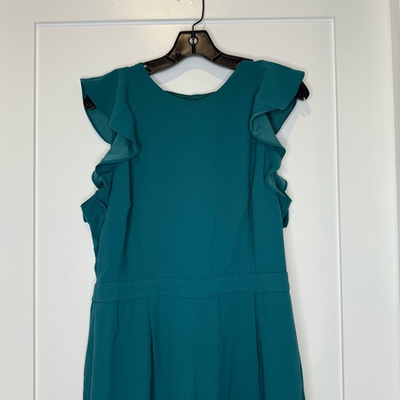 NWT J. Crew Sleeveless Ruffle Jumpsuit Blue - Picture 3 of 16